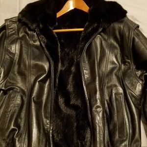 Reversible Mink/Leather Coat